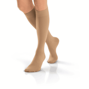 Meia de Compressão Unissex JOBST Opaque 3/4 15-20mmHg - Mel - Fechada
