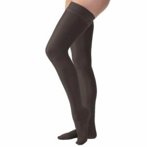 Meia de Compressão Feminina JOBST UltraSheer Meia Coxa 7/8 - 15-20mmHg – Preta - Fechada