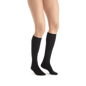 Meia de Compressão Feminina Panturrilha 3/4 30-40mmHg - JOBST UltraSheer – Preta – Fechada
